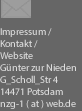 Impressum/Kontakt/Website  nzg-1(at)web.de